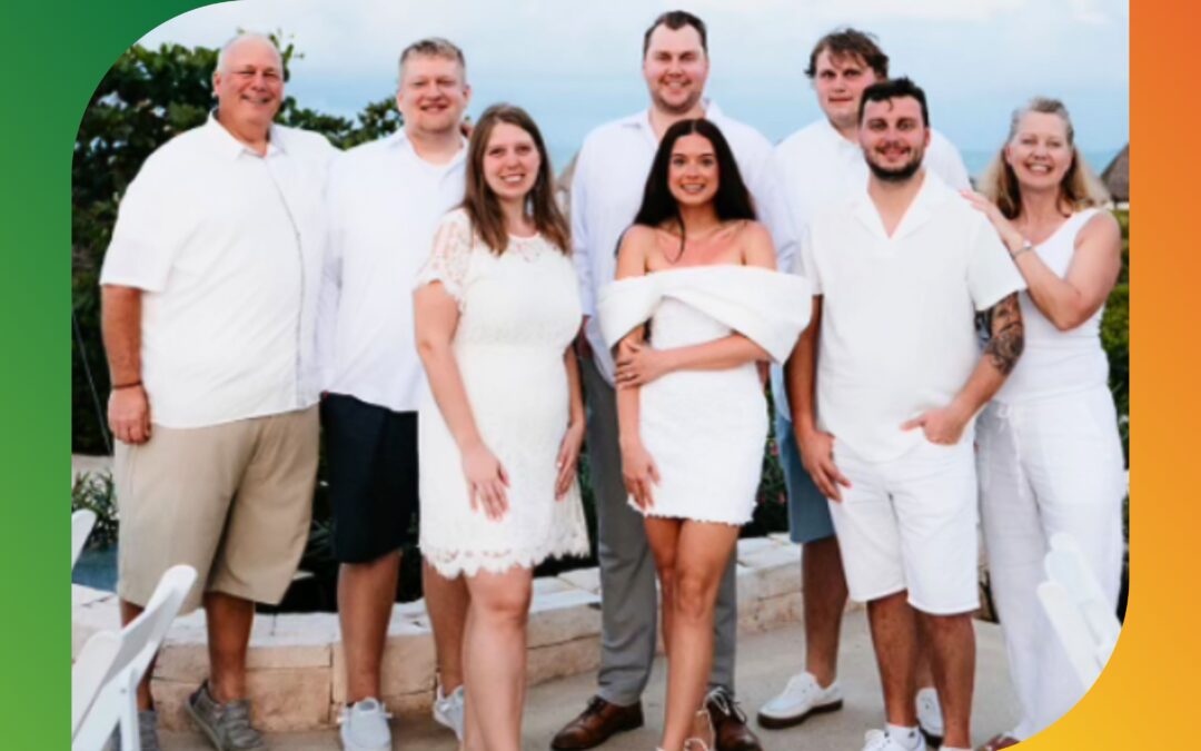 volunteer Jeff pictured with family